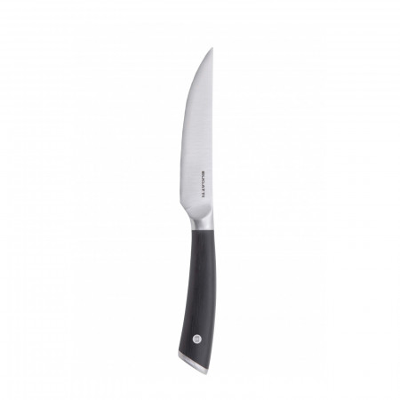 Steak knife with flat blade - colour Black - finish Matt