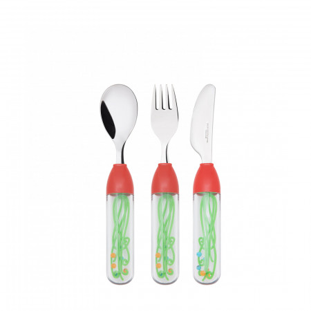 Baby cutlery set ( 3 pcs) - colour Multicolor - finish Plain