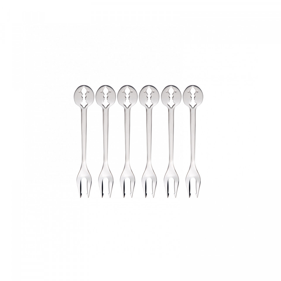 Kiss Cutlery - 6-pieces Party Small Forks Set in Gift-box.
