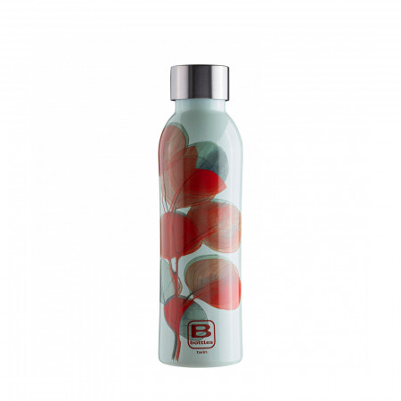 B Bottles TWIN 500 ml - colore Leaves Azure - finitura Decorato