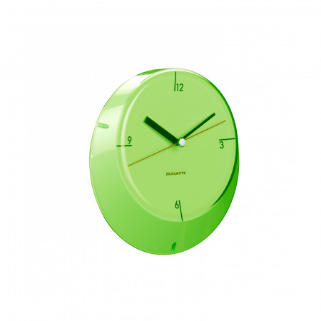 Wall clock - colour Apple Green - finish Transparent