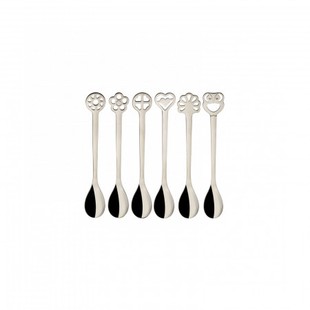 6-pieces Moka Spoons Set in Gift-box. - colour Chromed - finish Shining