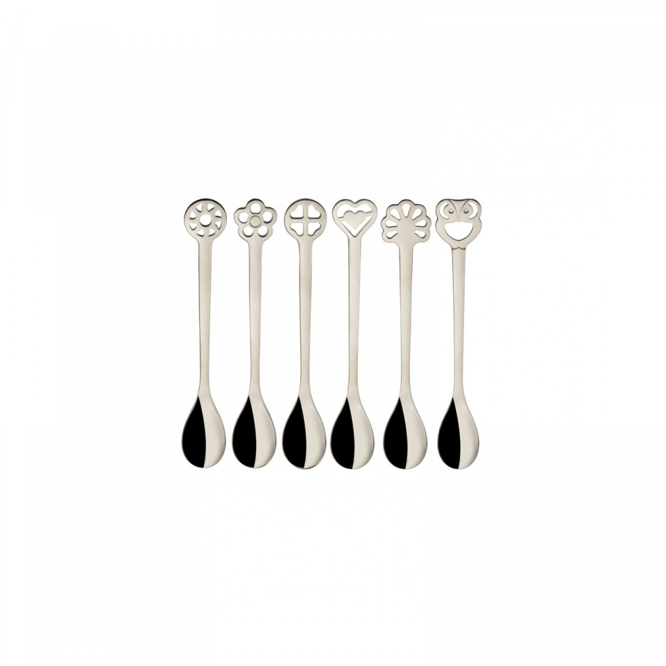 Portafortuna - 6-pieces Moka Spoons Set in Gift-box.