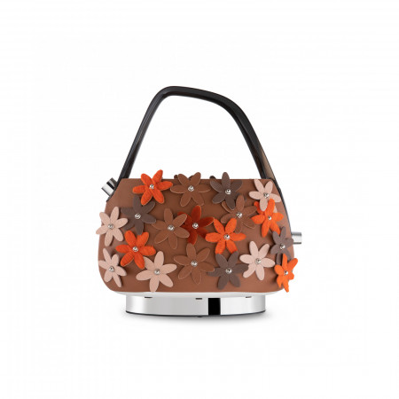 Electric Kettle - colour Meadow in Bloom - finish Leather