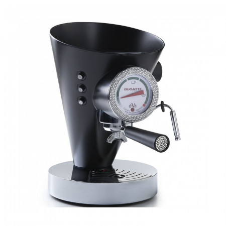 Espresso coffee machine - colour Black - finish Details of light