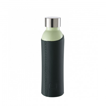 B Bottles TWIN 500 ml - colour Green - finish Leather