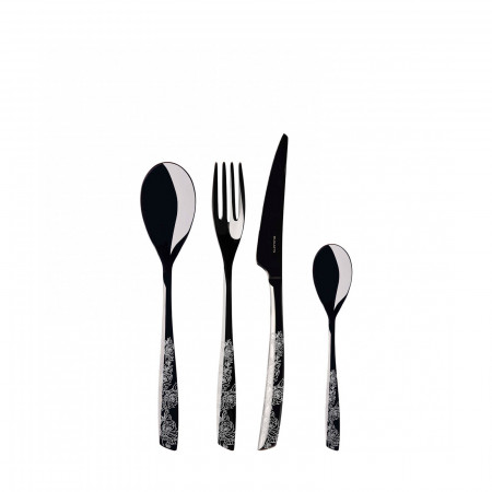 24-pieces Set in Gallery box - colour Black - finish PVD Finishing