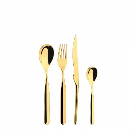 24-pieces Set in Gallery box - colour Gold - finish PVD Finishing