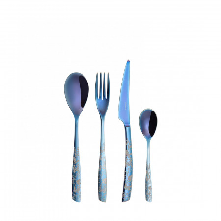 24-pieces Set in Gallery box - colour Blue - finish Shining