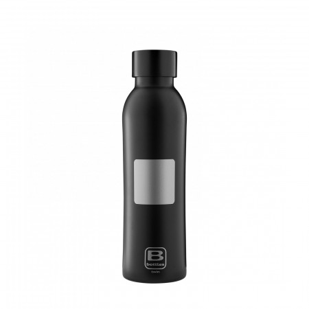 B Bottles TWIN 500 ml - colour Square Silver - finish Decorated