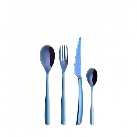 24-pieces Set in Gallery box - colour Blue - finish PVD Finishing