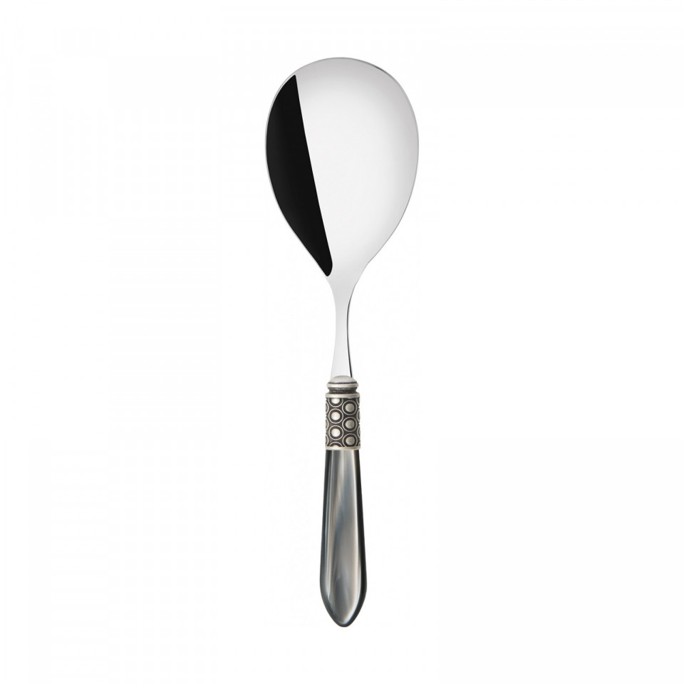 Optical old silverplated ring - Rice serving spoon