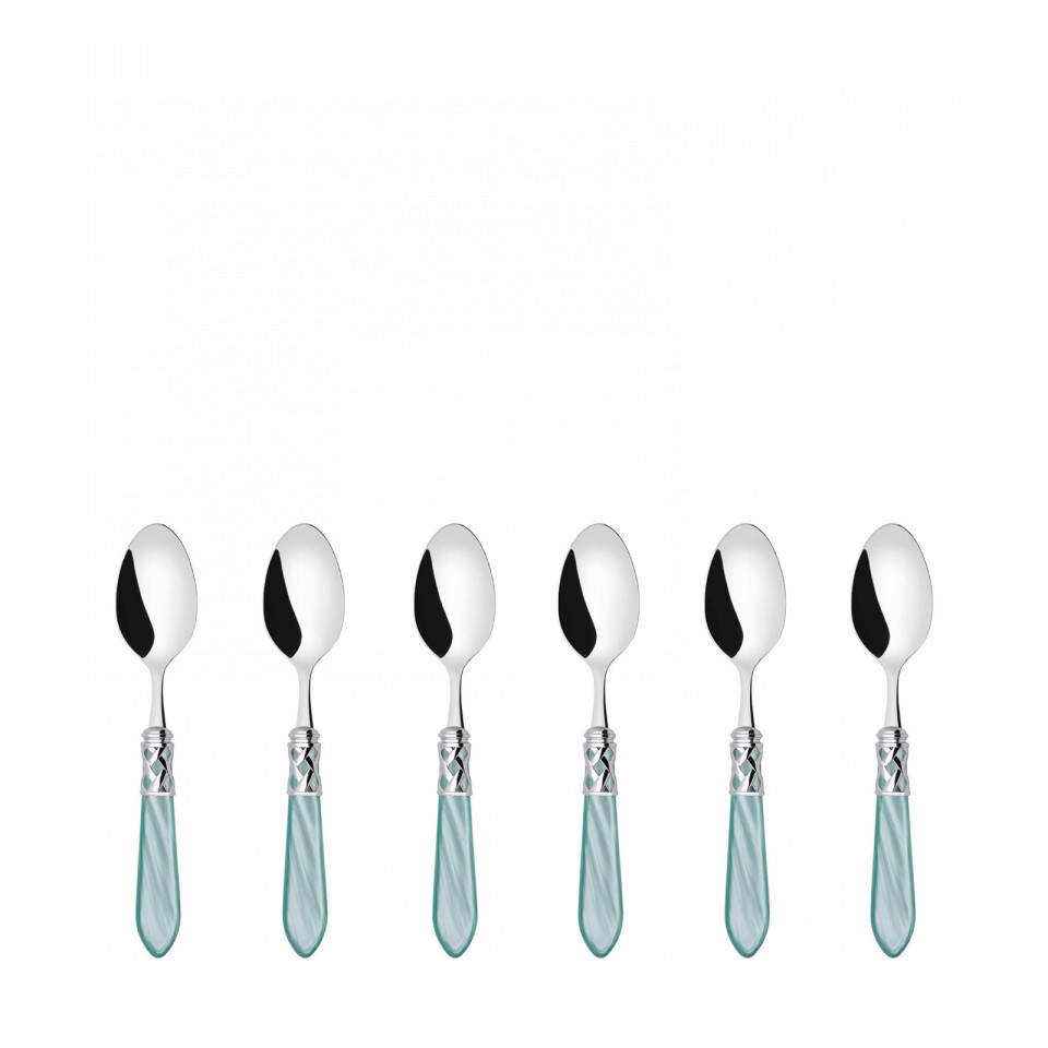 Aladdin chromed ring - 6-pieces Coffee Spoons Set in Gift-box