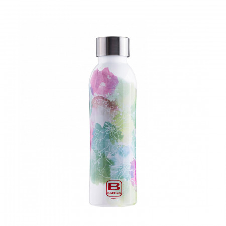 B Bottles TWIN 500 ml - colour Watercolor Green - finish Decorated