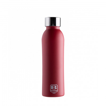 B Bottles TWIN 500 ml - colour Ruby - finish Sandblasted