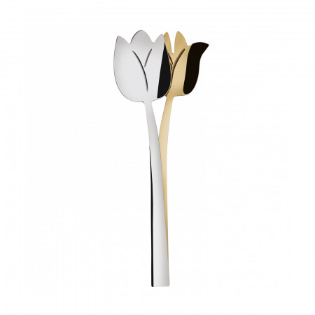2-pieces Salad Set in Gift-box - colour Steel and Gold - finish PVD Finishing