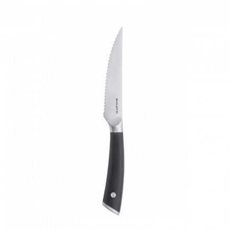 Steak knife with serrated blade - colour Black - finish Matt