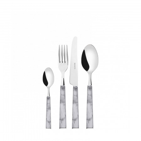 Set 24 pezzi in scatola regalo con finestra - colore Grigio - finitura Madreperla