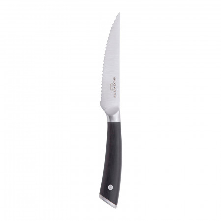 Steak knife with serrated blade - colour Steel - finish Glazed