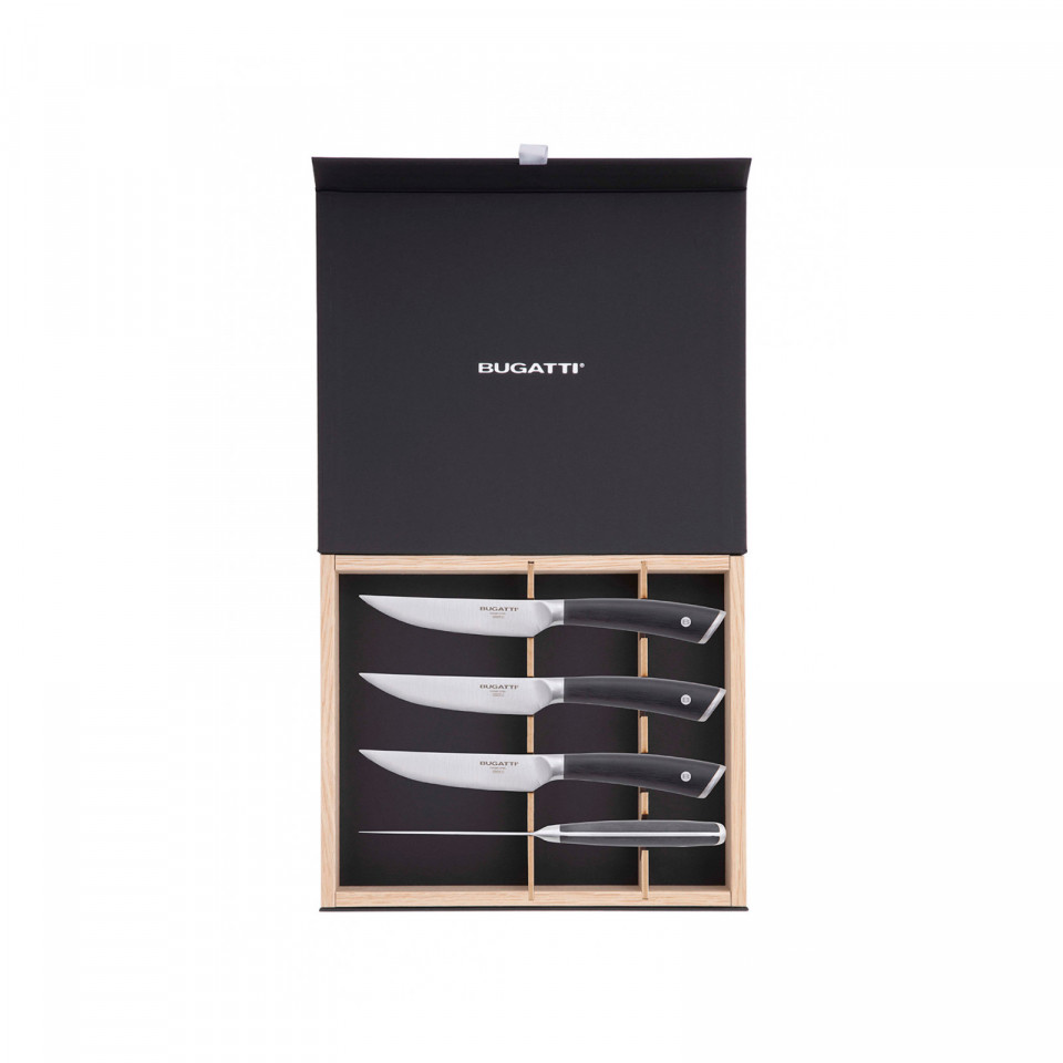 Auberge - 4-pieces steak knives with serrated blade Set in Gift box.