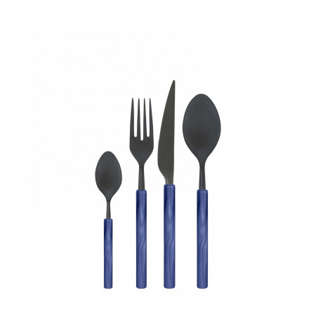 24-pieces Set in Window box - colour Blue - finish Matt Nacreous