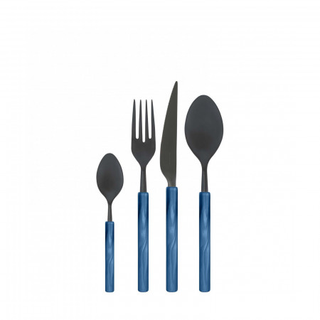 24-pieces Set in Window box - colour Teal Blue - finish Matt Nacreous