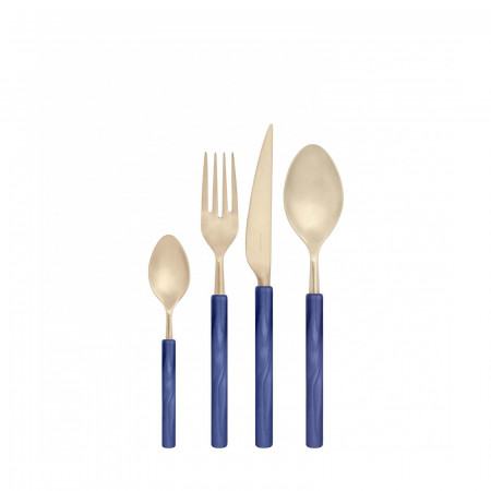 24-pieces Set in Window box - colour Blue - finish Matt Nacreous