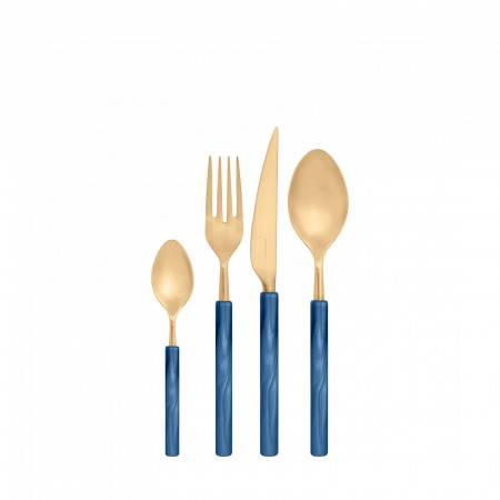 24-pieces Set in Window box - colour Teal Blue - finish Matt Nacreous