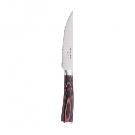 Steak knife with serrated blade - colour Steel - finish Glazed