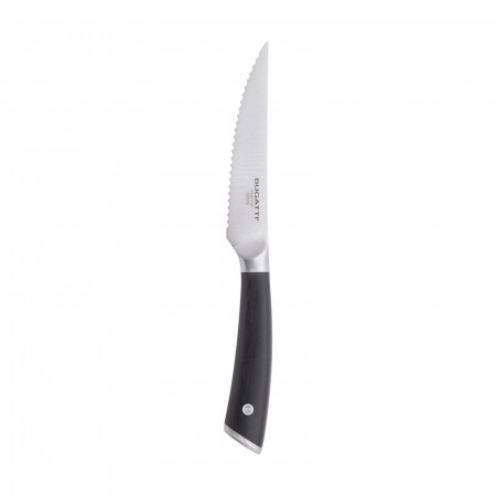 Coltello bistecca con lama seghettata - colore Acciaio - finitura Satinato