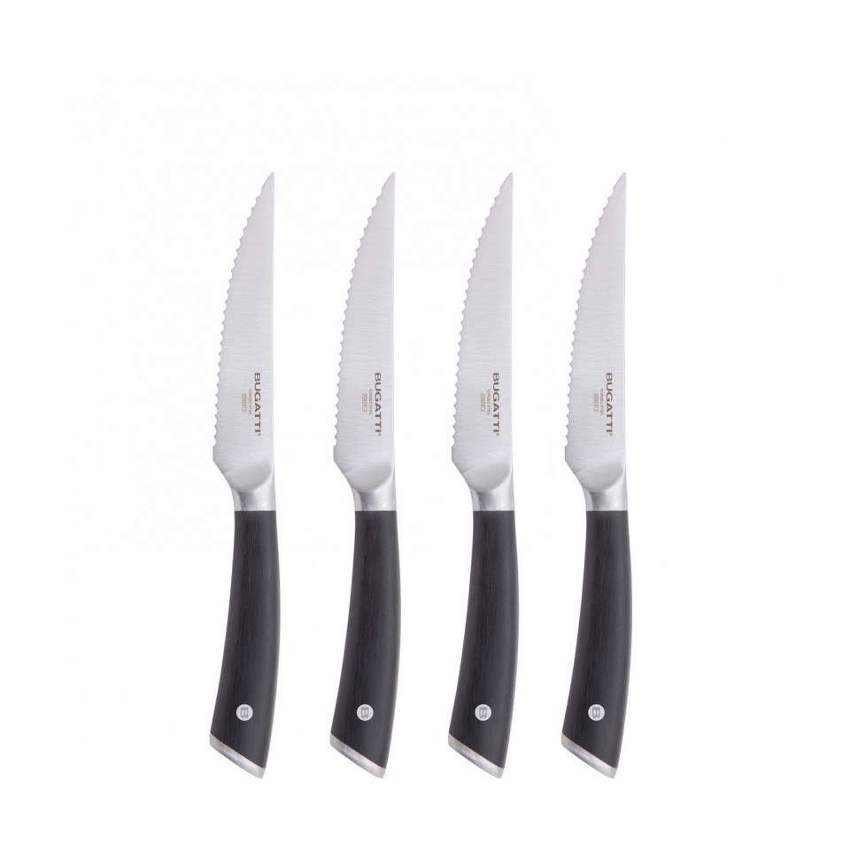 Auberge - 4-pieces steak knives with serrated blade Set in Gift box.