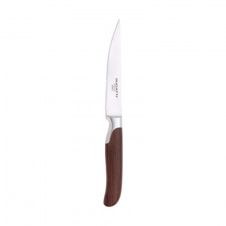 Coltello bistecca con lama seghettata - colore Acciaio - finitura Satinato