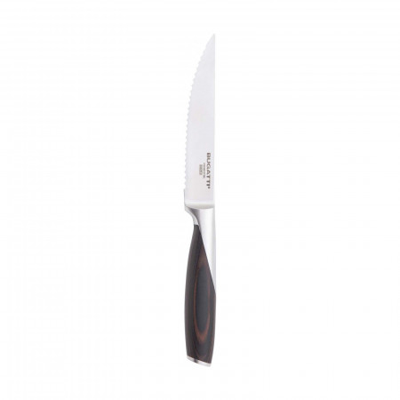 Coltello bistecca con lama seghettata - colore Acciaio - finitura Satinato