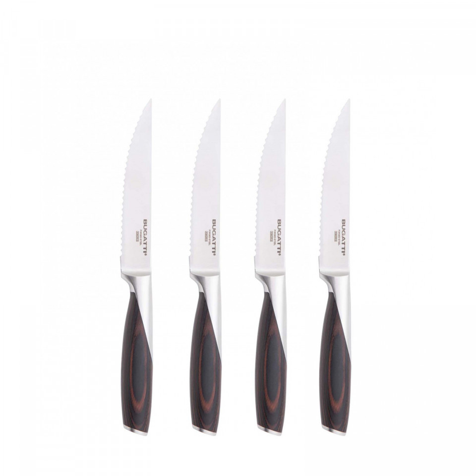 Diana - 4-pieces steak knives with serrated blade Set in Gift box.