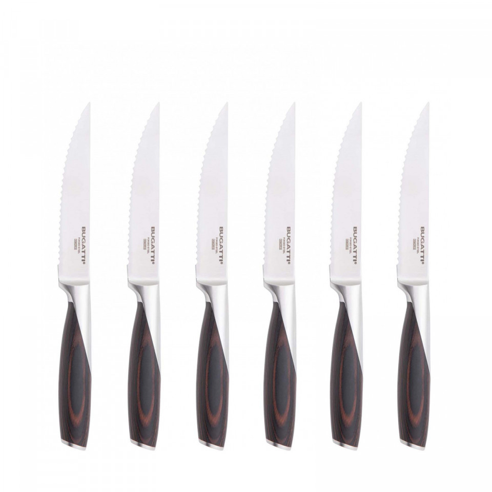 Diana - 6-pieces steak knives with serrated blade Set in Gift box.